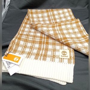 NWT Timberland Tan and Cream Plaid Scarf